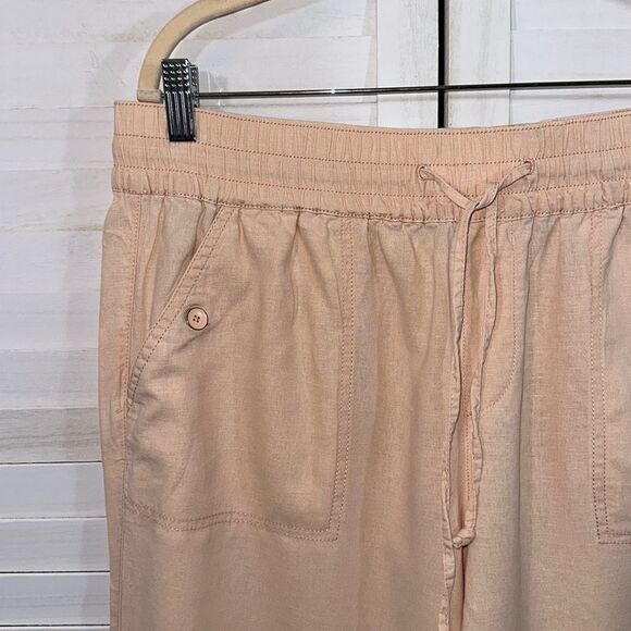 Linen Blend Pants Size 14 intro. Love The Fit Peach Color - Picture 2 of 12